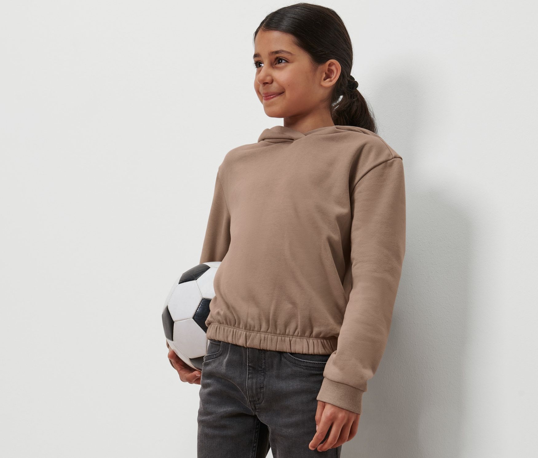 Thumbnail - Tchibo - Kinder-Hoodie - Mädchen - Gr. 170/176 - braun