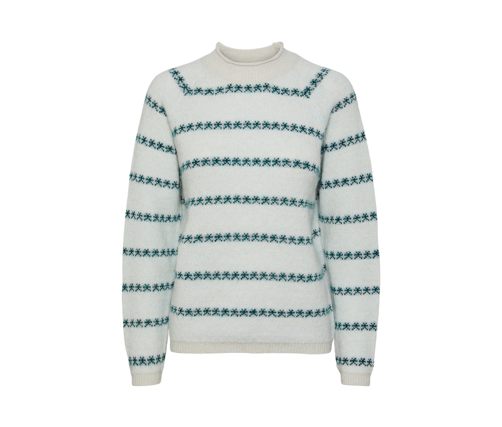 Strickpullover - Damen - Gr. L - graublau - graublau