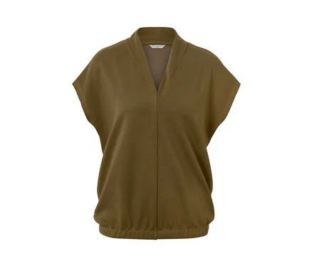 Blusenshirt mit V-Ausschnitt.