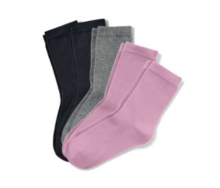 2x schwarz, 2x pastellviolett, 1x grau meliert