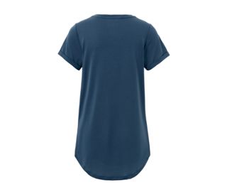 Marineblaues Longshirt.