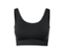 Seamless-Sport-Bustier, schwarz - schwarz