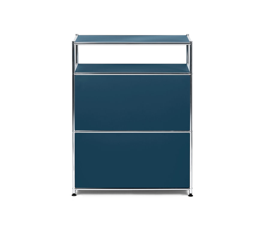 Blaues Sideboard »CN3« mit zwei Schubladen.