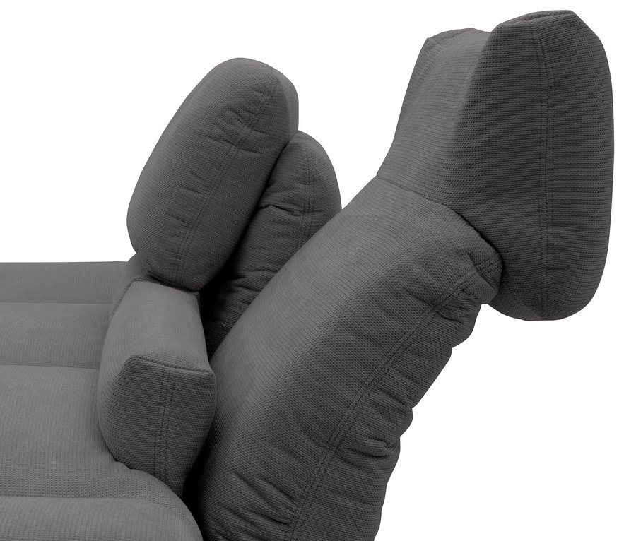 Detailansicht des grauen 2-Sitzer-Sofas »Malaga« von DOMO collection.