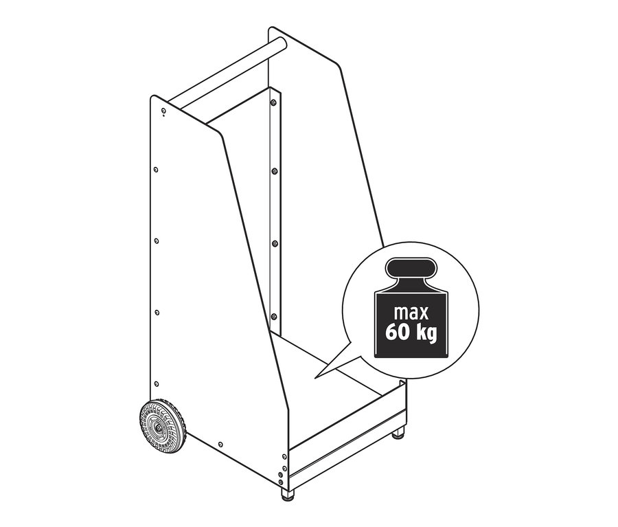 Abbildung eines Kaminholzwagens.