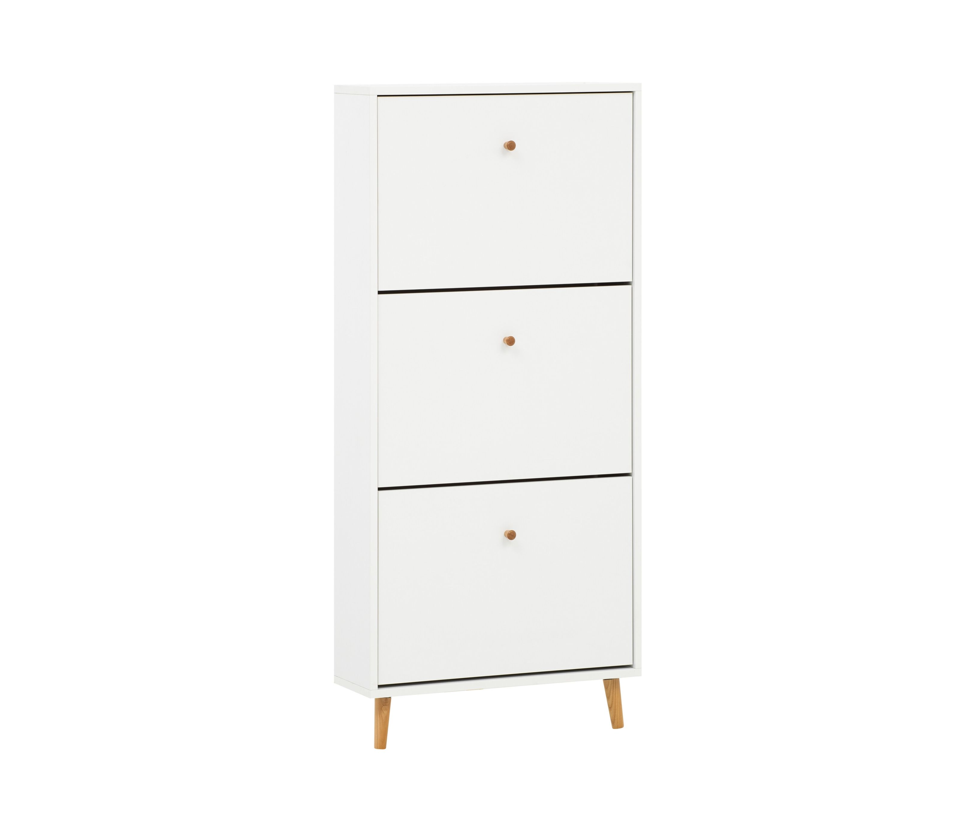 Tchibo - Schuhschrank »Bjarne« - 59,8x19x131cm - braun - Holz / Eichenholz / Metall