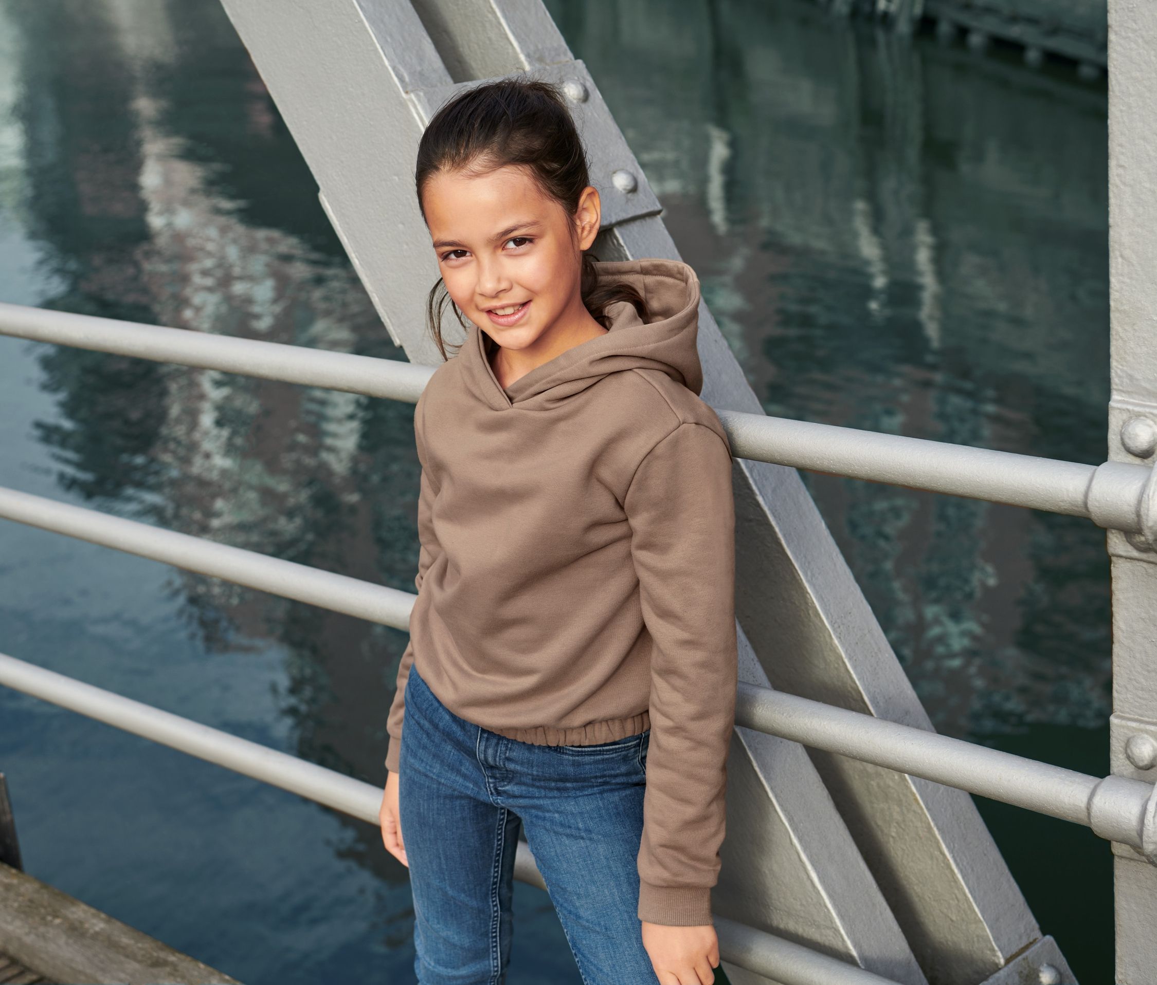 Thumbnail - Tchibo - Kinder-Hoodie - Mädchen - Gr. 170/176 - braun