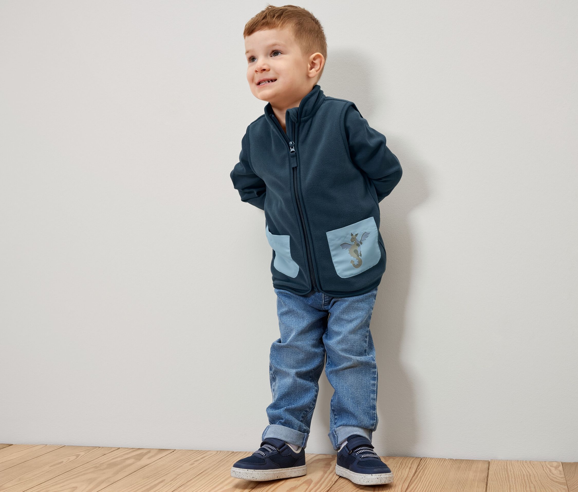 Thumbnail - Tchibo - Kinder-Fleeceweste - Jungen - Gr. 86/92 - dunkelblau