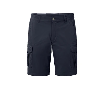 Blaue Funktionsshorts.