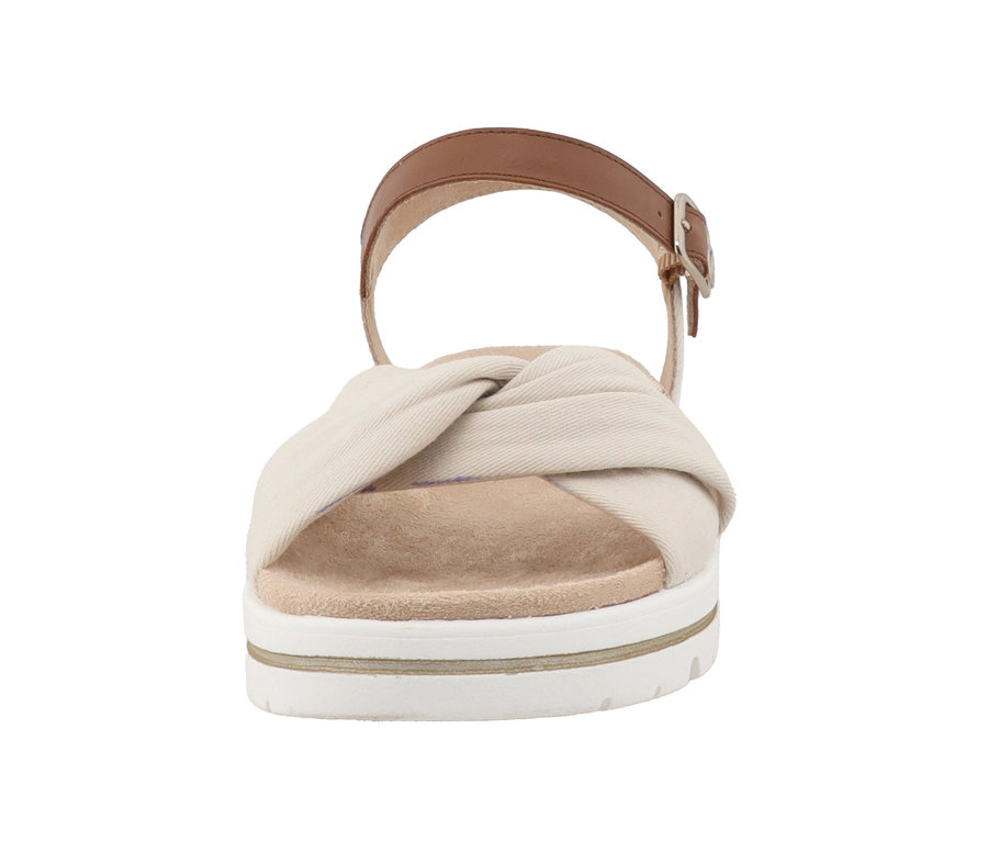 Vorderansicht von Tom Tailor Sandale, Textil/PU offwhite.