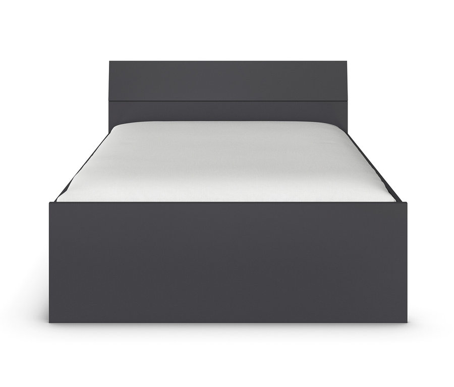 rauch Bett »Joel« mit 2 Schubladen, grau metallic/Eiche Artisan, 140 x 200 cm.