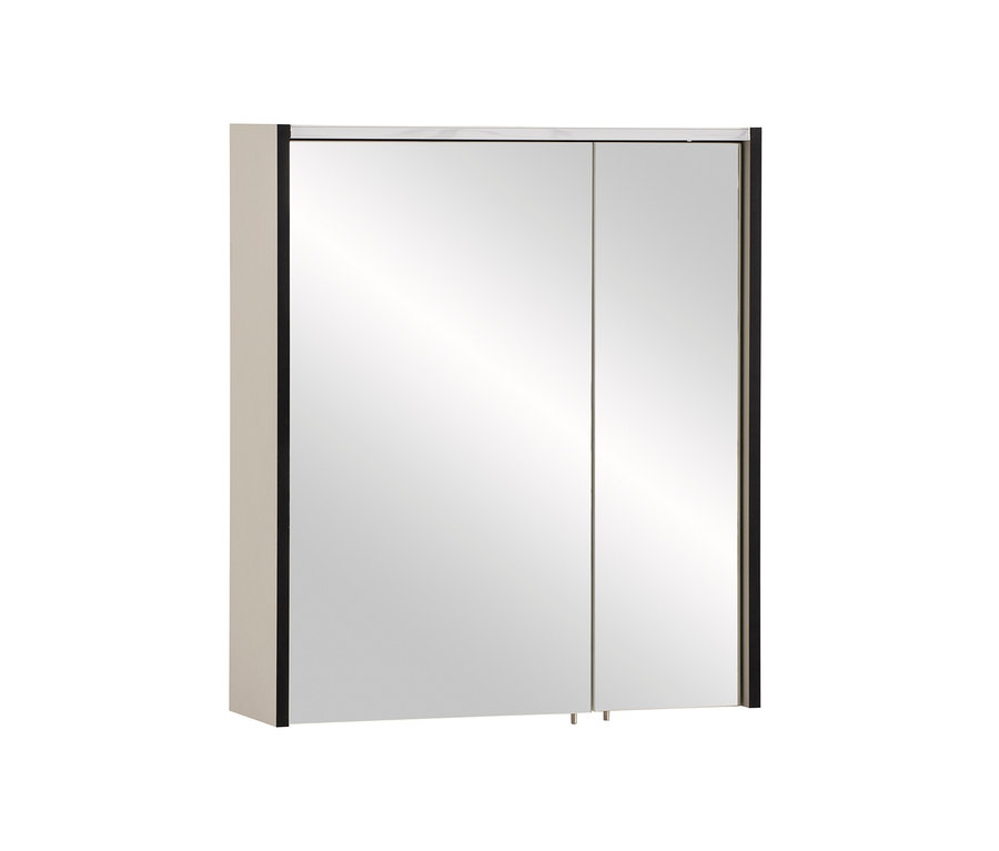 Geschlossener cremebeige Spiegelschrank »Edda«.