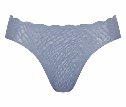 Bläulich grauer, hochgeschnittener sloggi ZERO Feel Bliss High leg Slip.