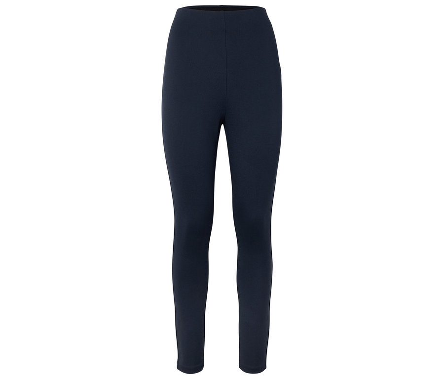 Dunkelblaue Leggings auf weißem Hintergrund.