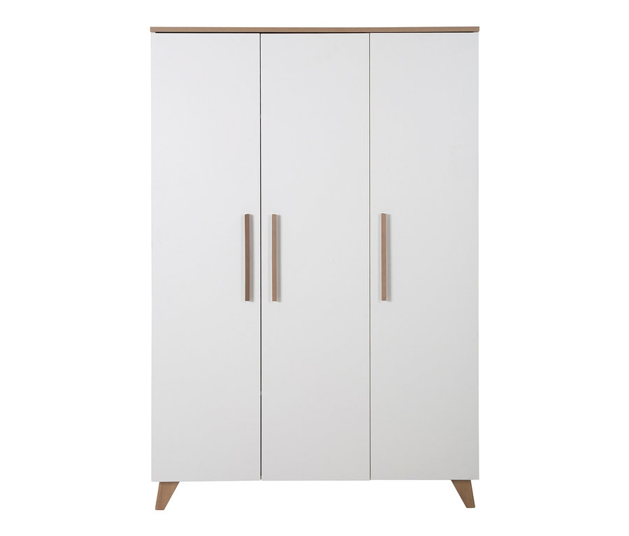 Weißer dreitüriger Kleiderschrank »Ole« von Roba.