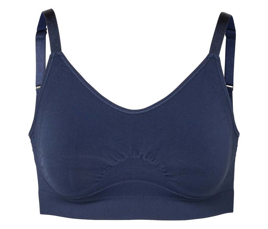 Dunkelblauer Seamless-Sport-BH.