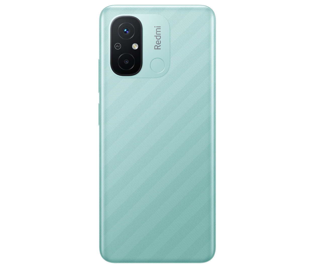 Rückseite eines grünen Xiaomi Redmi 12C 64GB Telefons.