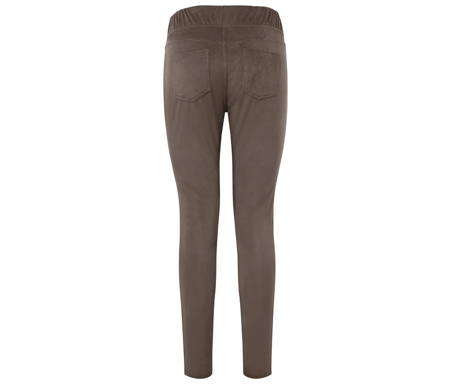 Braune Hose mit Gummibund von hinten.