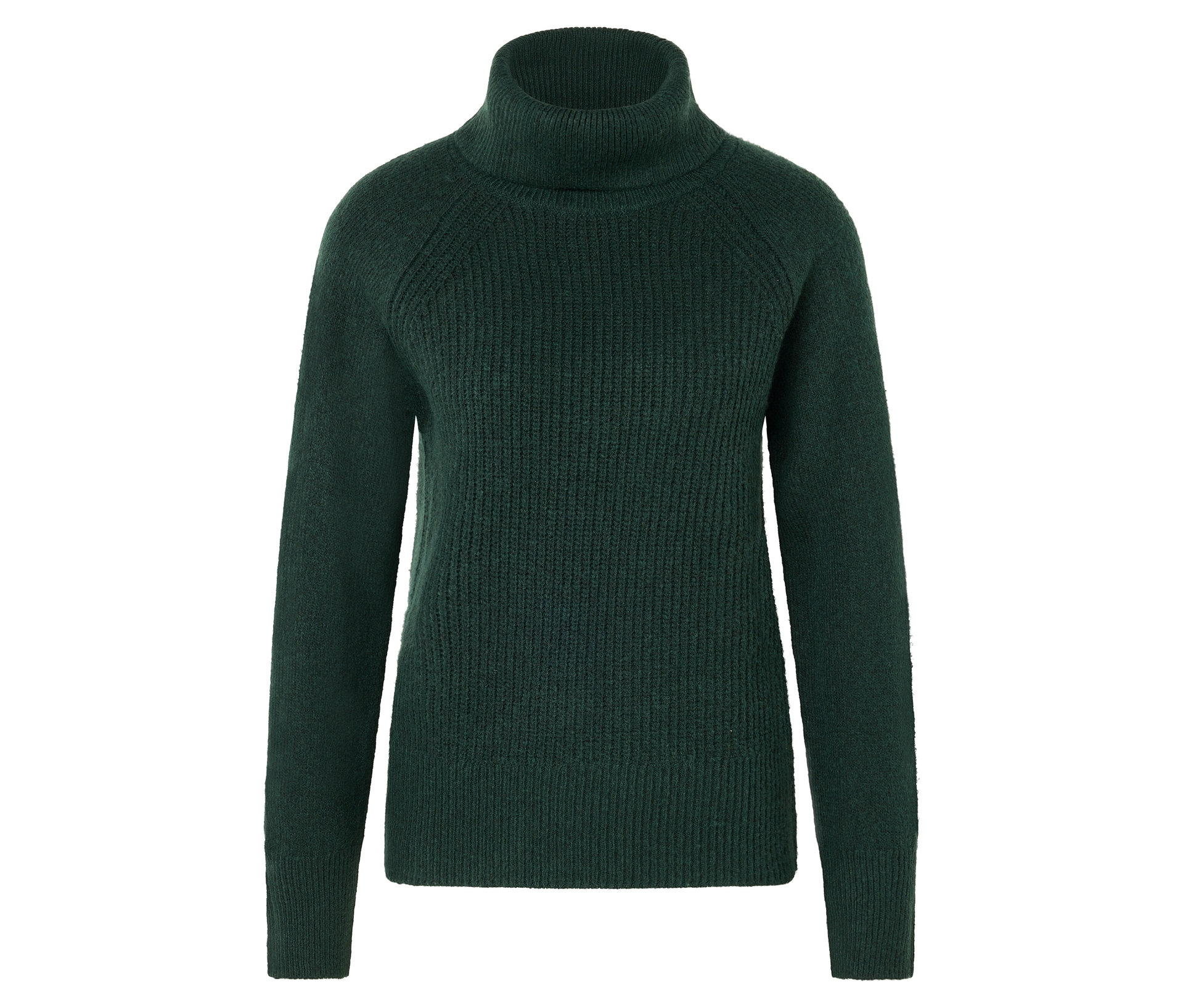 Rollkragenpullover - Damen - Gr. S - dunkelgrün - dunkelgrün