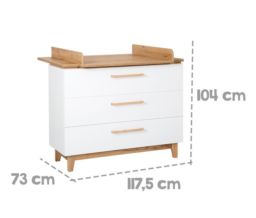 roba »Finn« Kinderzimmerset mit Wickelkommode und Bett.