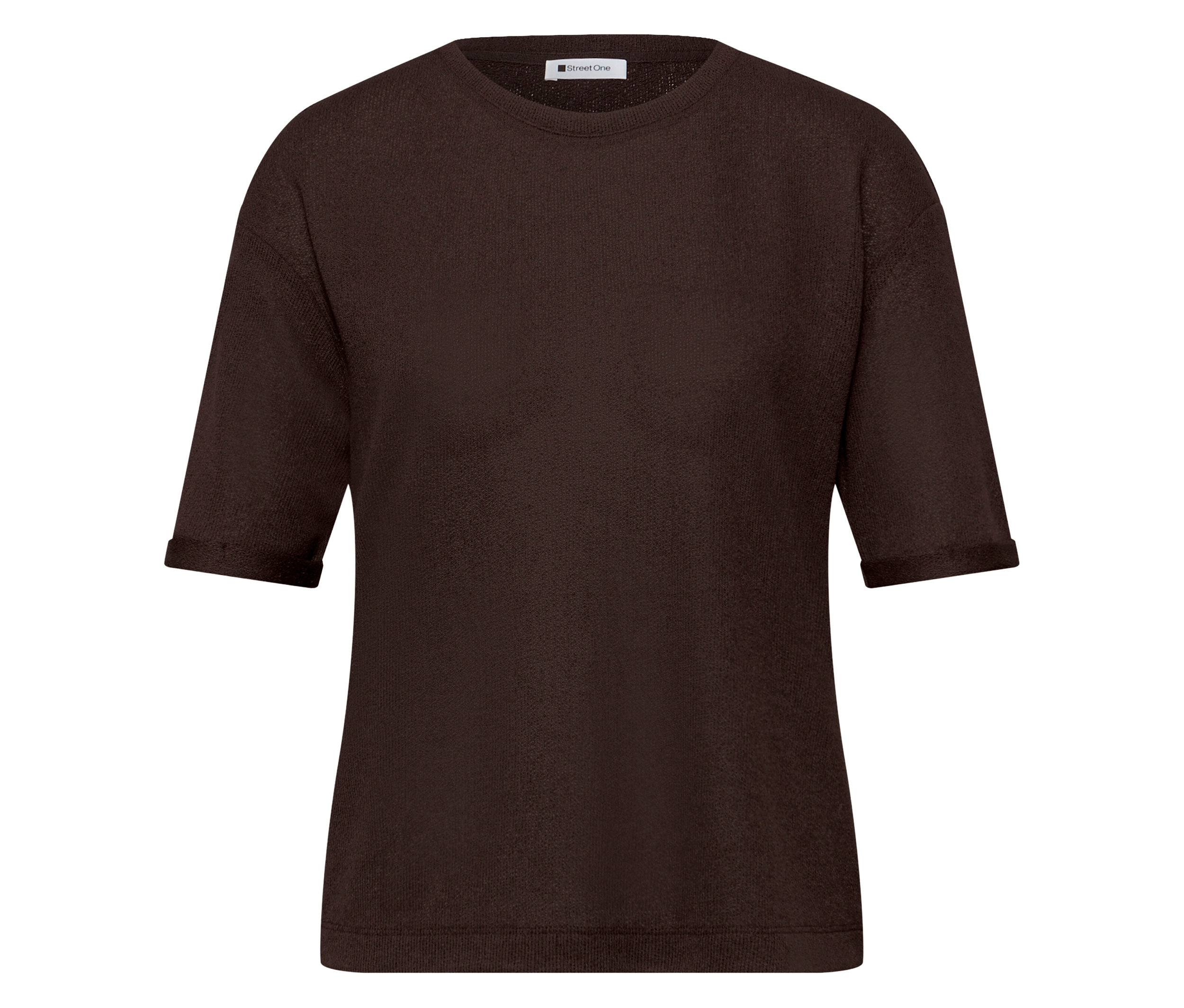 T-Shirt - Damen - Gr. 38 - dunkelbraun - dunkelbraun