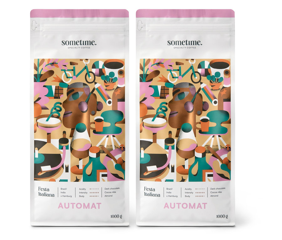 sometime - FESTA ITALIANA Caffè Crema - 2 x 1 kg Ganze Bohne