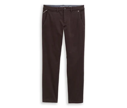 Dunkelbraune Tom Tailor TTSIMON Slim Chino Hose.