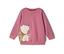 Rosa Sweatshirt mit einem weißen Eisbären in goldener Paillettenjacke, der zu rosa und weißen Sternen aufblickt.