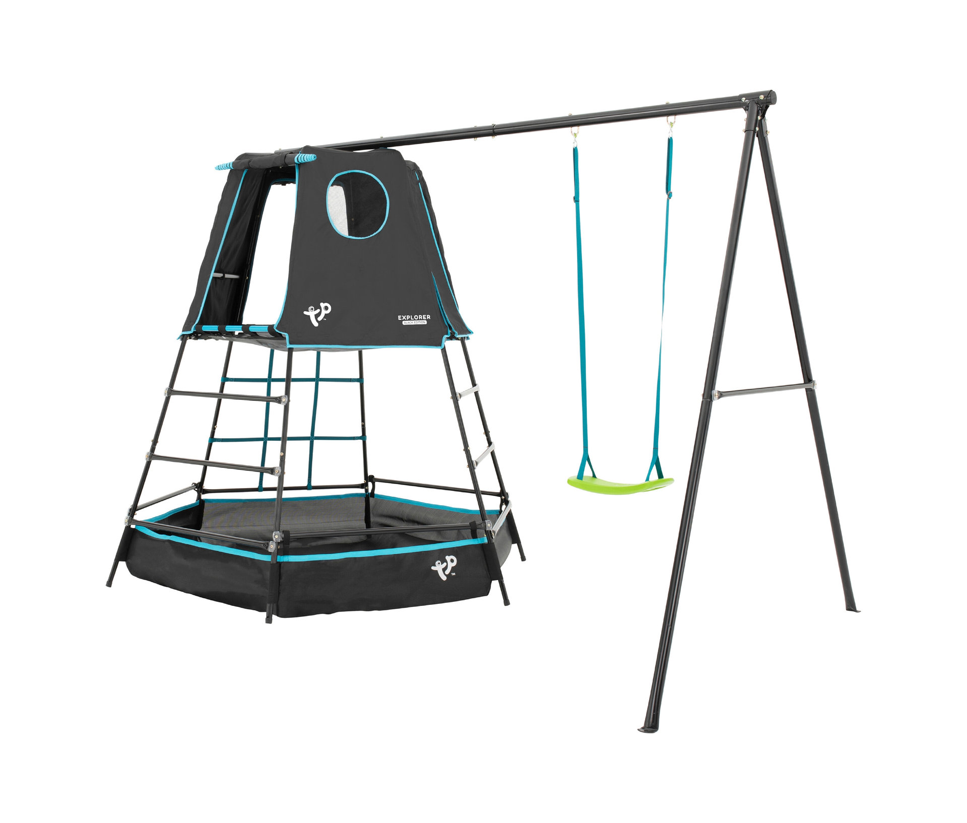 Tchibo - Kletterturm »Explorer« mit Schaukel - schwarz