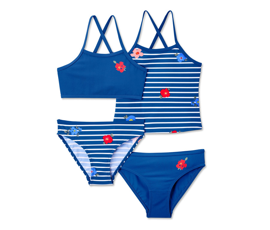 Tankini-Bikini-Set mit Blumenmuster.