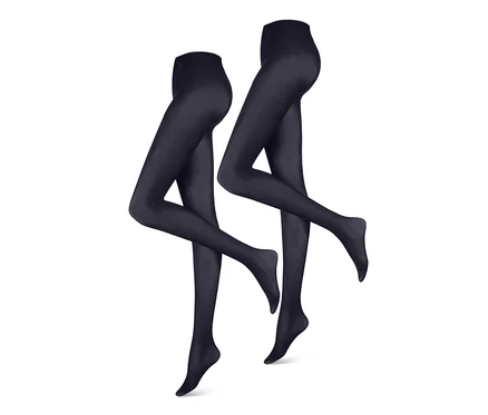 Zwei Schaufensterpuppenbeine mit schwarzer Strumpfhose, 2 Paar.