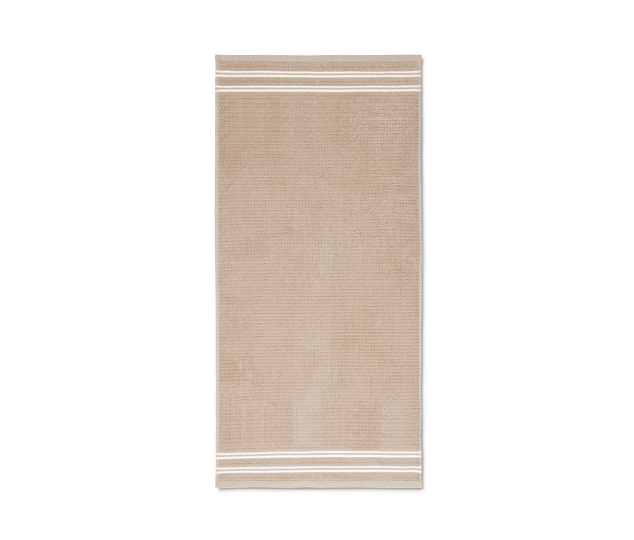 Beiges Vestio-Handtuch mit Waffelmuster, 2er-Set.