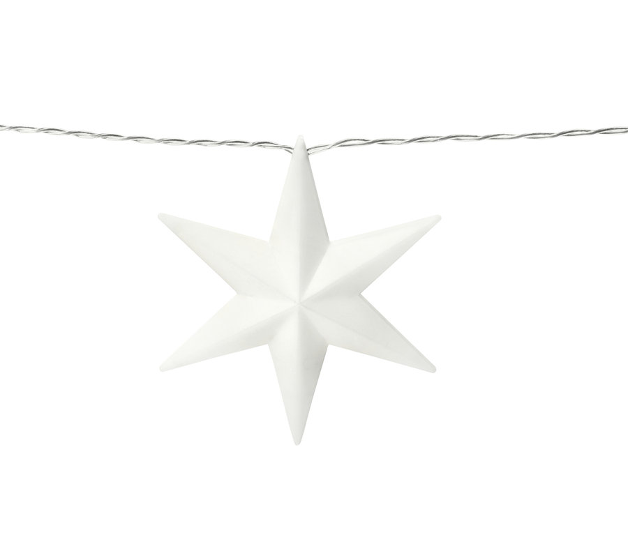 Nahaufnahme einer LED-Akku-Lichterkette »Sterne«.