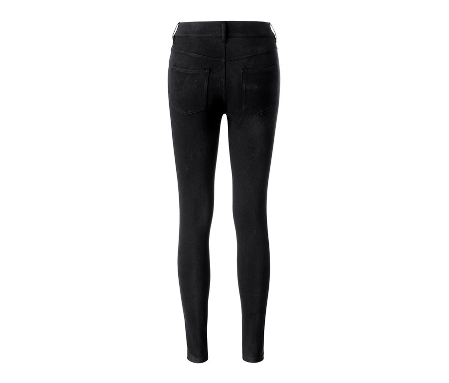 Rückansicht einer schwarzen Damen-Jeggings.