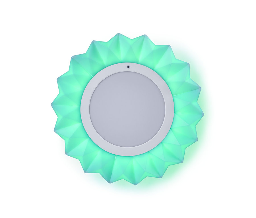 LED-Wand-und-Decken-Leuchte auf weißem Hintergrund.