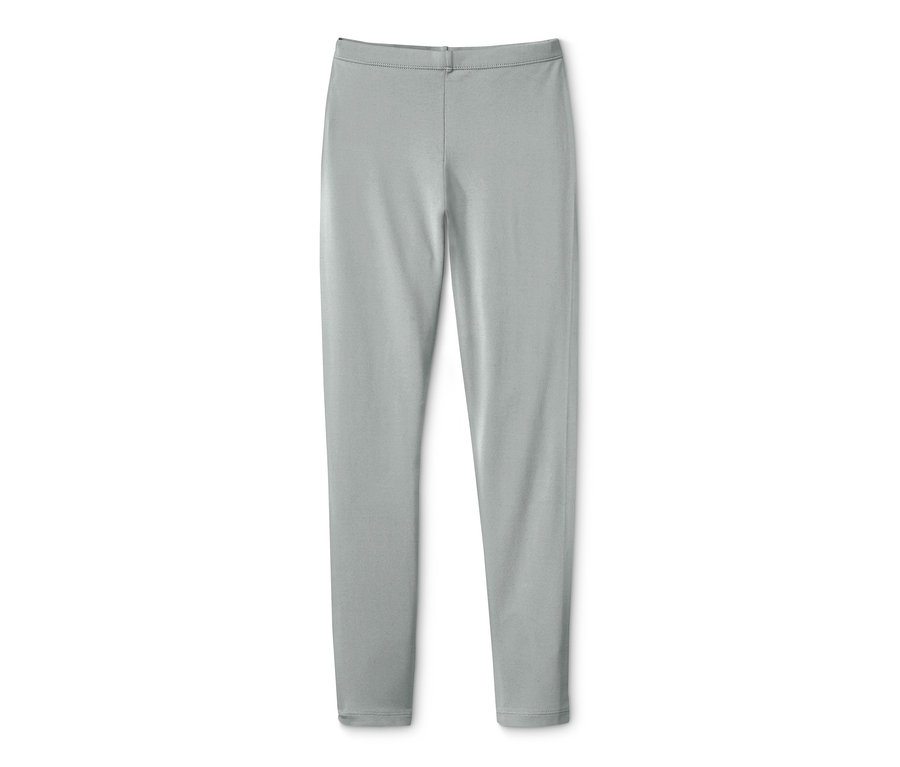 Graue Leggings auf weißem Hintergrund.