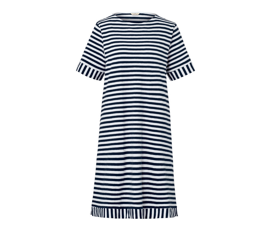 Gestreiftes Jerseykleid.