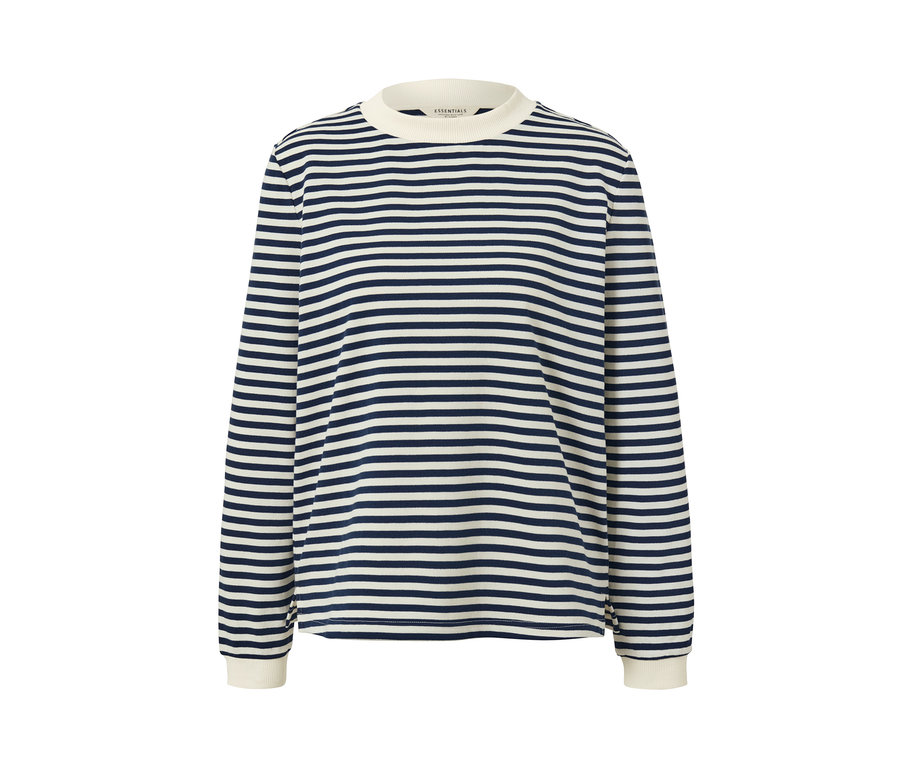 Gestreiftes Sweatshirt mit langen Ärmeln.