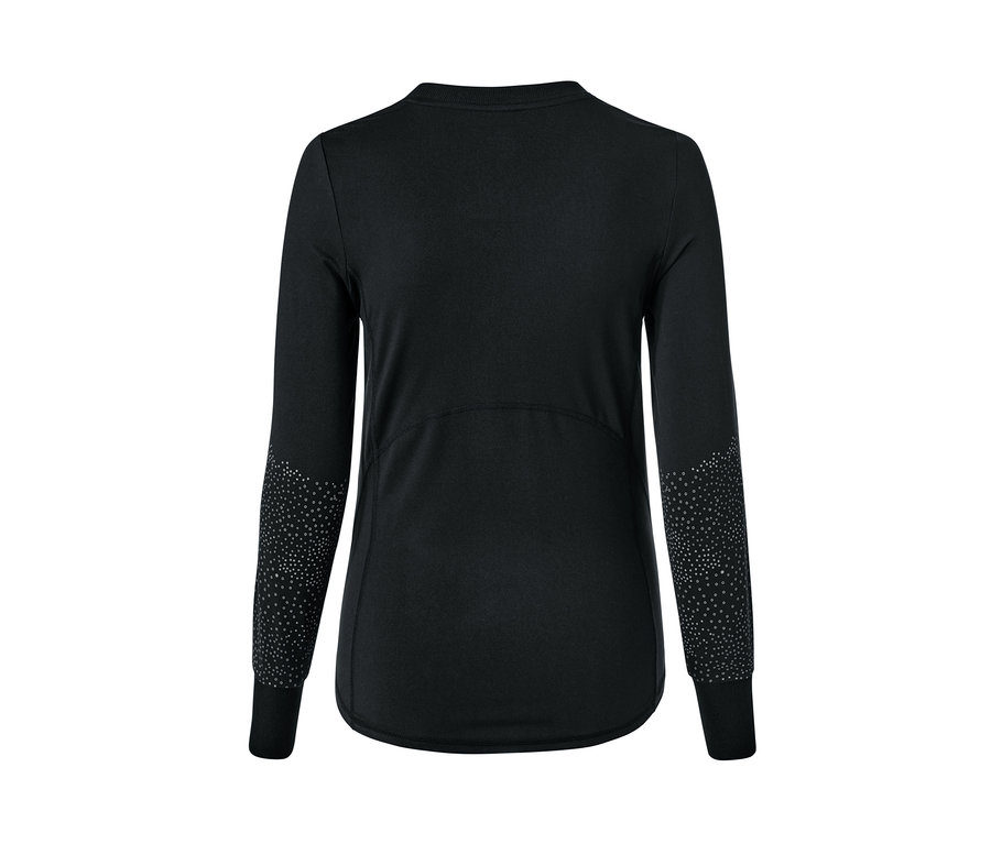 Schwarzes Langarm-Funktionsshirt.