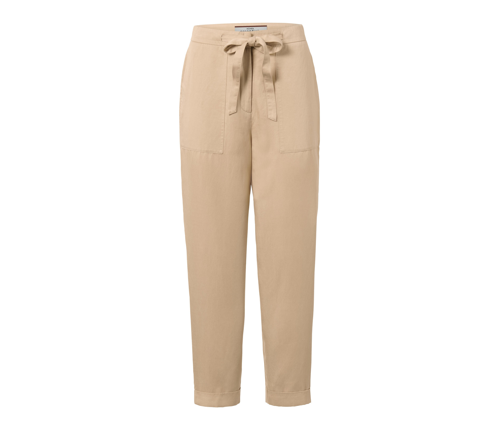 Hose aus Leinenmix - Damen - Gr. 40 - beige - beige