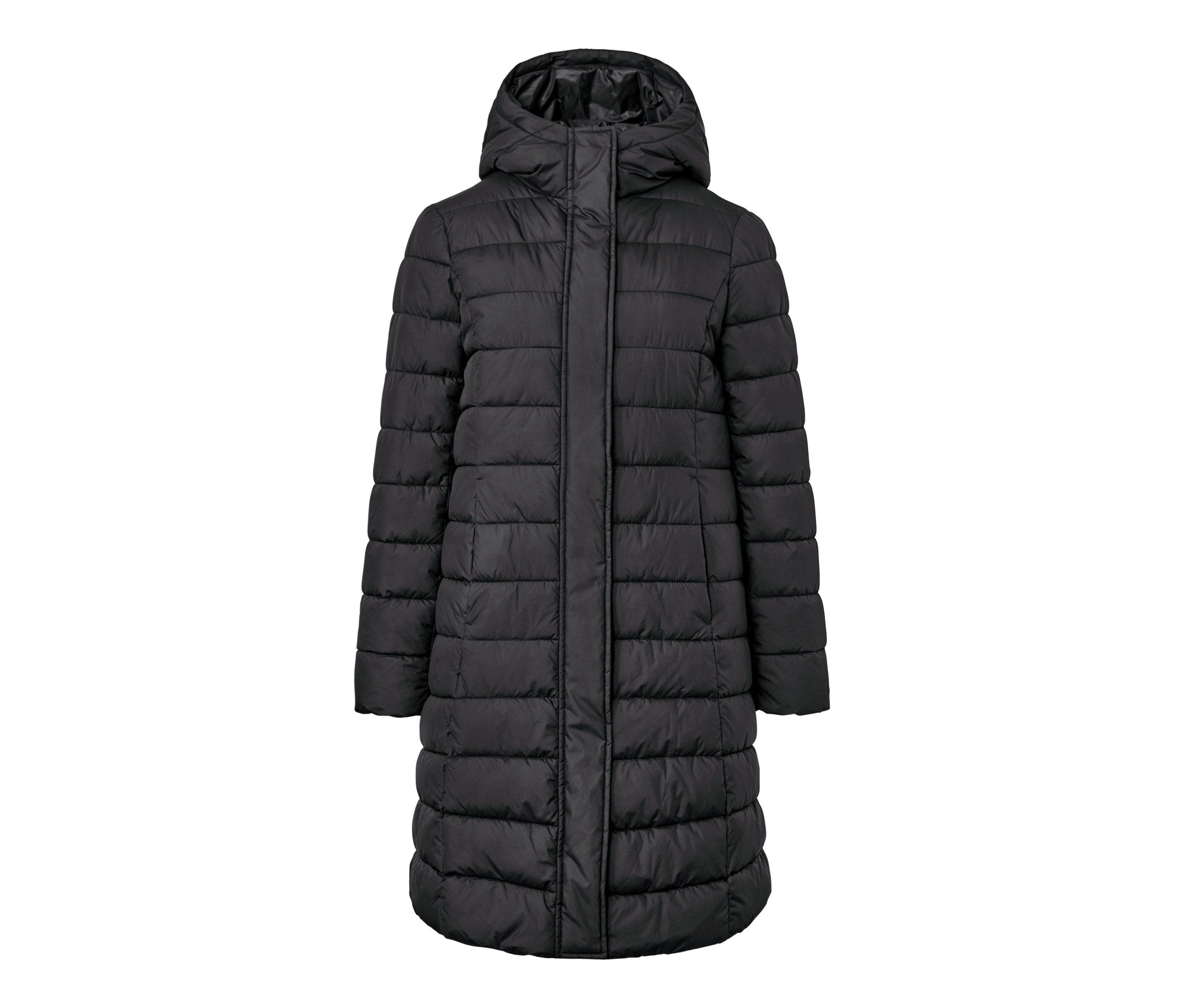 Tchibo - Steppmantel mit Kapuze - Damen - Gr. 40 - schwarz