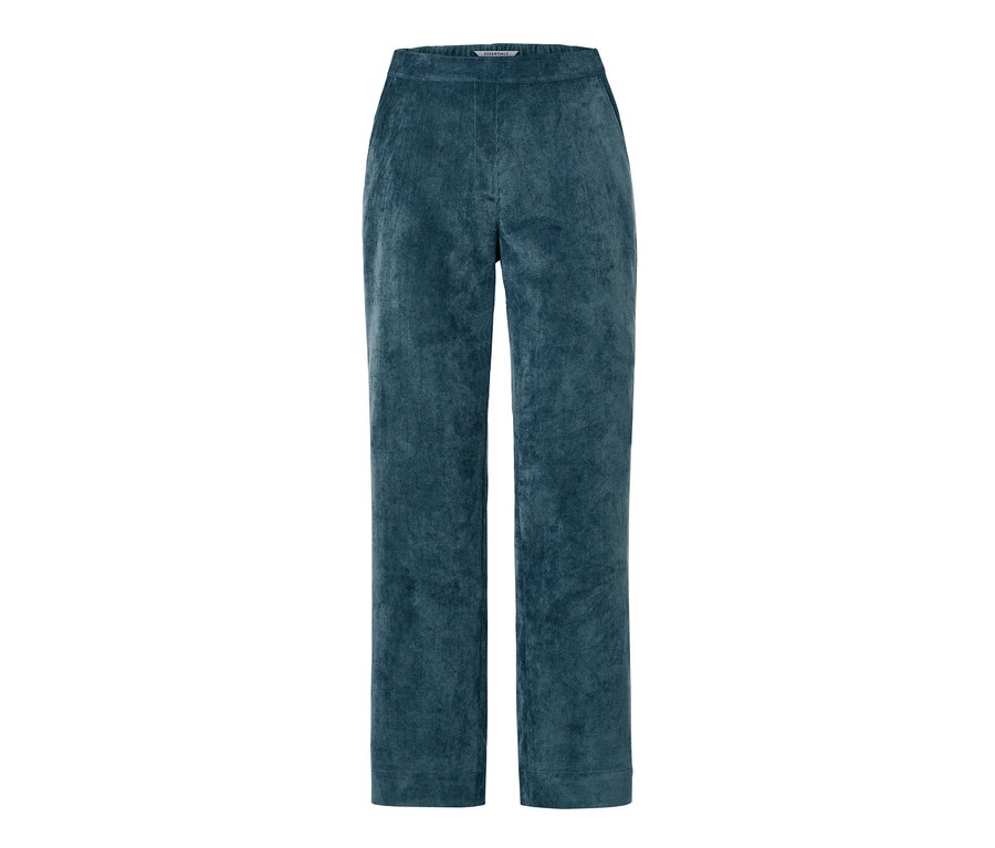 Rauchblaue Cordhose.