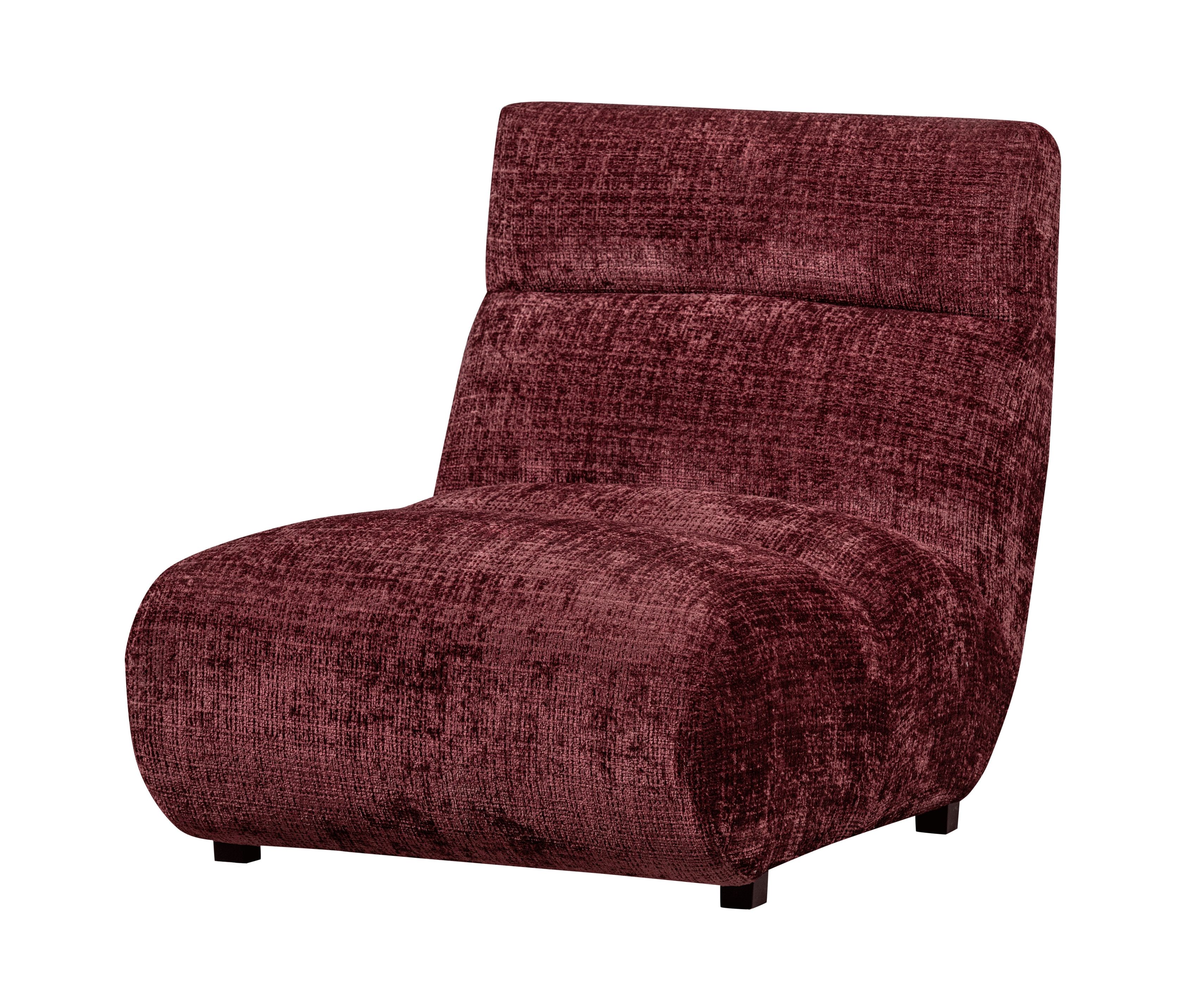 BePureHome Sessel »Observe« - 75x96x82cm - dunkellila - Polyester