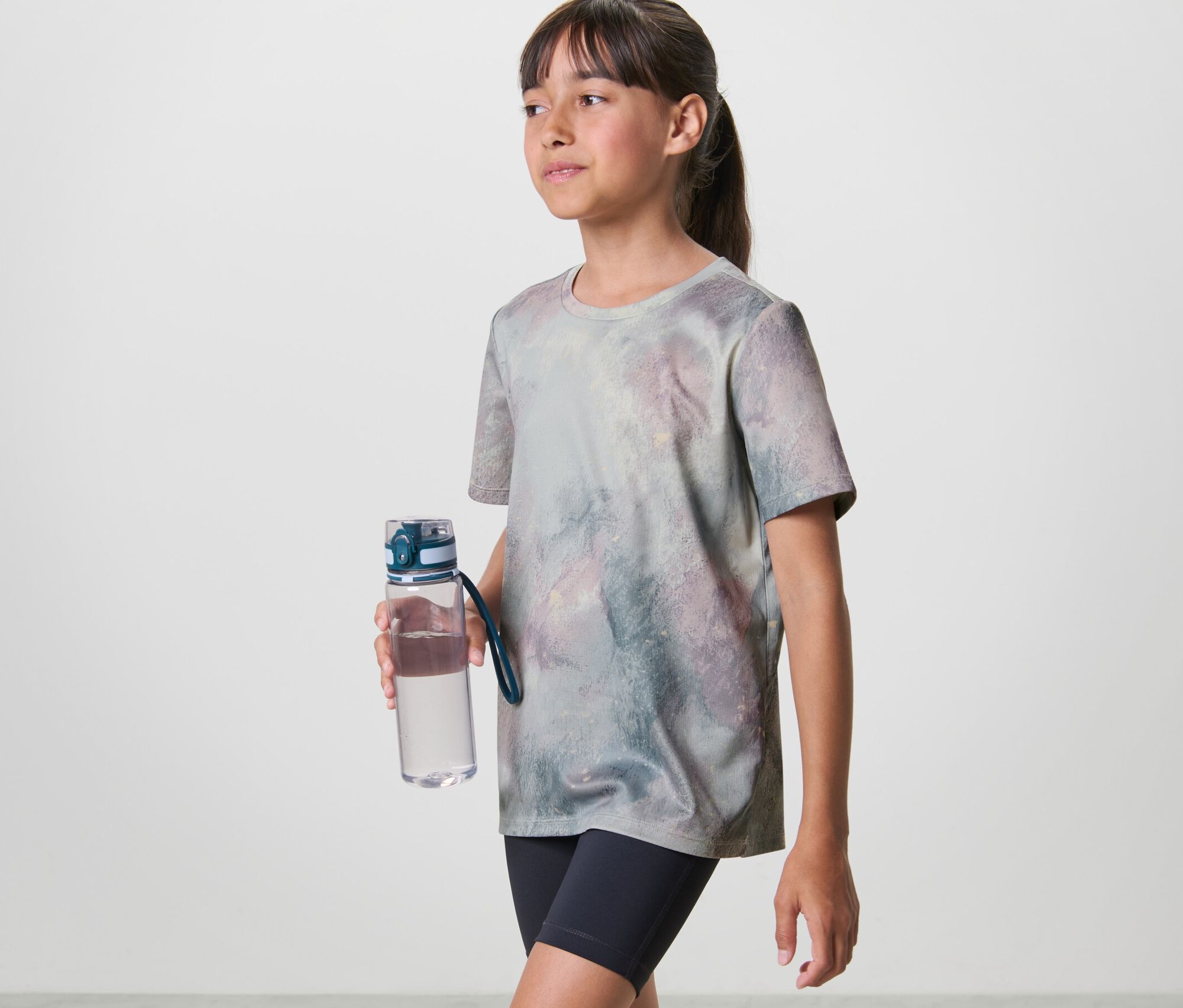 Thumbnail - Tchibo - 2 Kinder-Sportshirts - Mädchen - Gr. 158/164 - blau/print