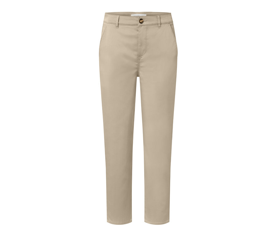 Beige Chino auf weißem Hintergrund.