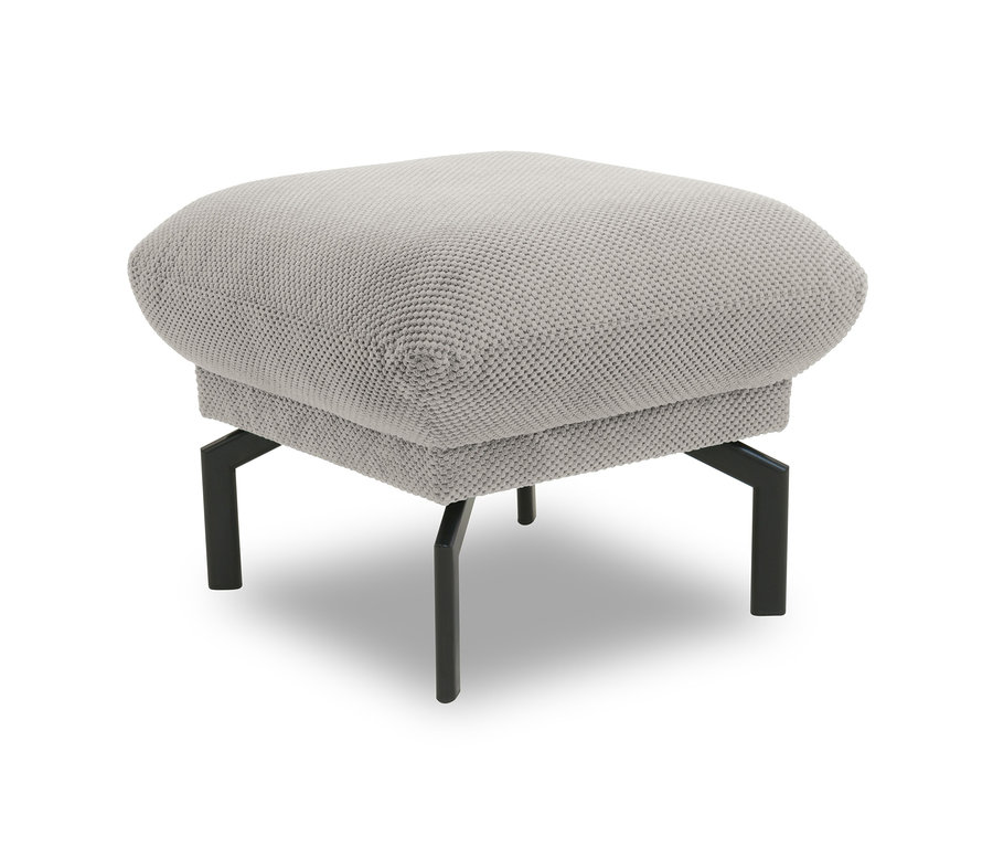 Beiger DOMO collection Hocker »Avila« vor weißem Hintergrund.