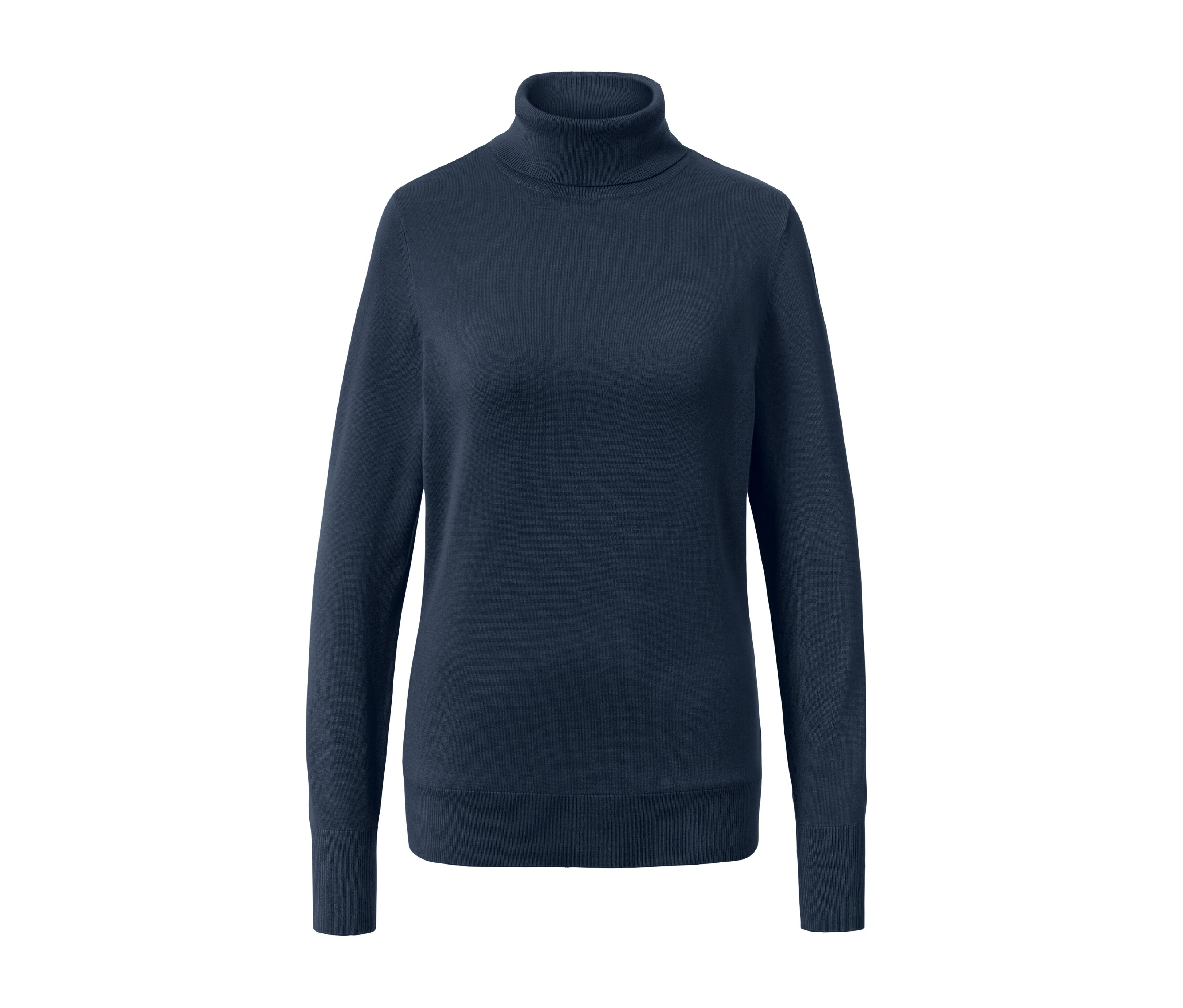 Tchibo - Feinstrick-Rollkragenpullover - Damen - Gr. S - dunkelblau