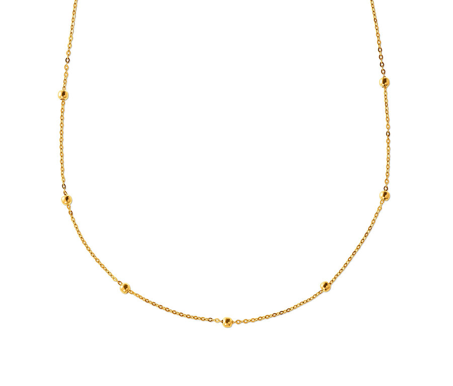 Goldkette mit Kügelchen.