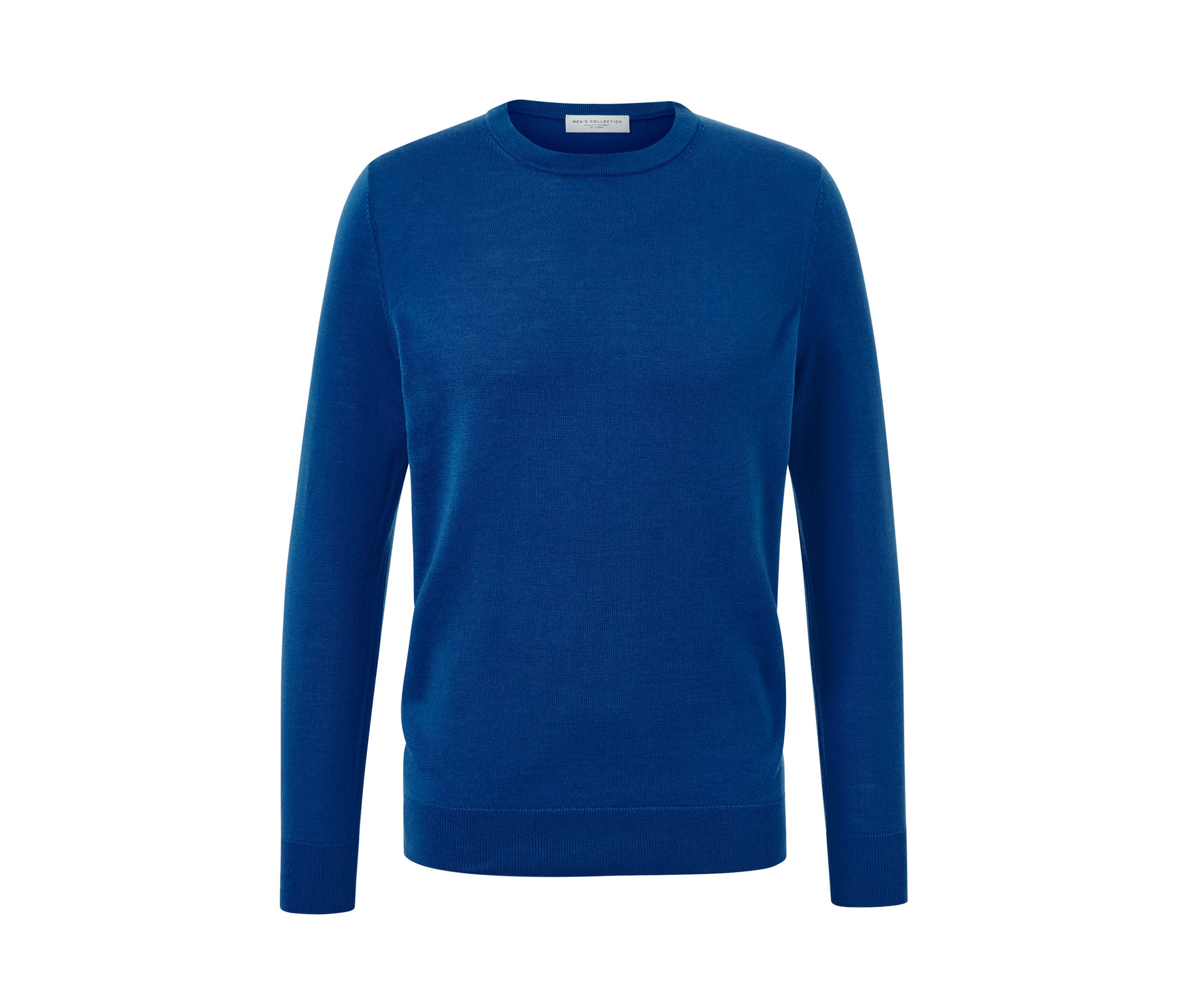 Merino-Pullover - Herren - Gr. L - blau - blau