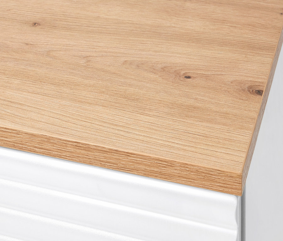 Detailansicht einer Sitzbank mit Stauraum.